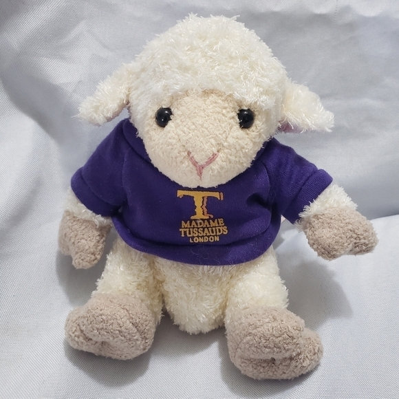 Lamb Plush Madame Toussaud's London Collectible 5.5 Inch Purple T-Shirt Soft - Picture 1 of 7